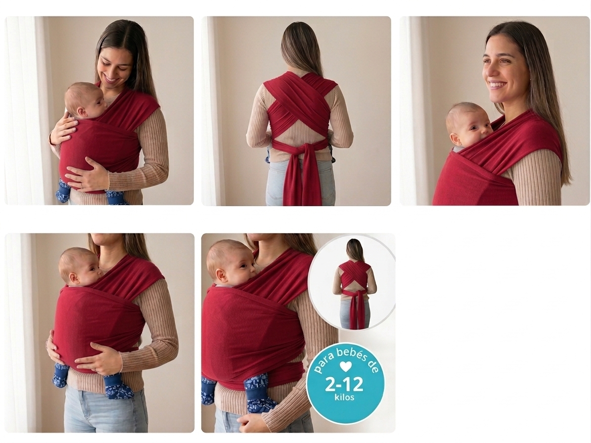 Fular Semielástico Rojo - Imagen 2