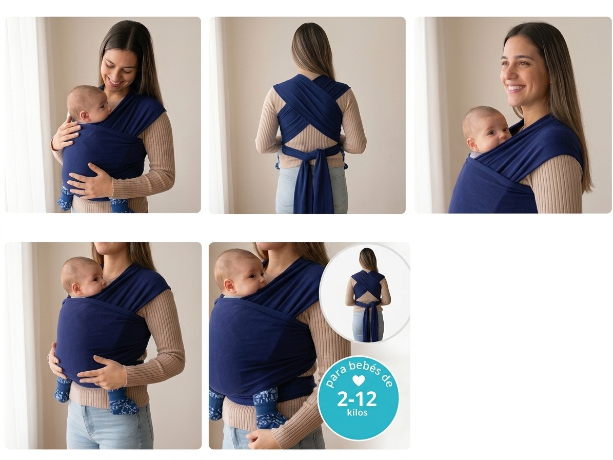 Fular Semielástico Azul - Imagen 2